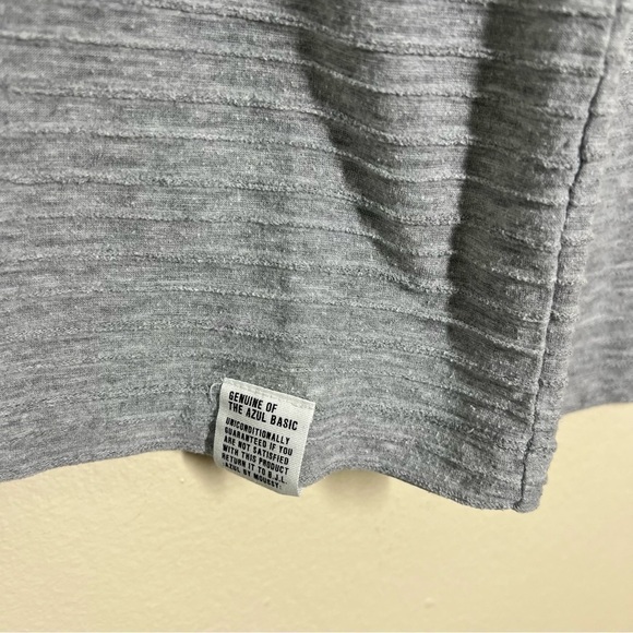 Azul by Moussy Gray Long Sleeve Textured Shirt Size Medium Casual - Picture 5 of 8